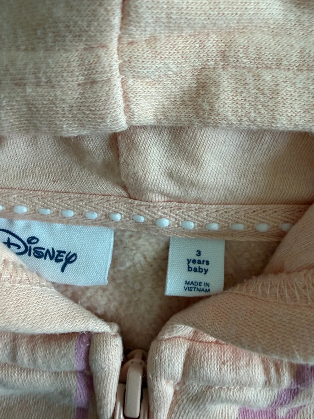 Gap Disney Peach Pink Minnie Mouse and Daisy Hooded Zip-Up Sweatshirt